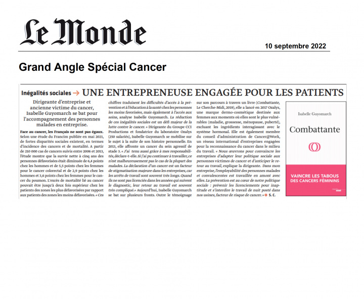 Le Monde 10/09/2022
